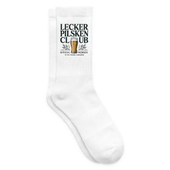 Bier Lecker Pilsken Club Ruhrpott Pils Bierchen - Tennissocken - Weiß - Rechts