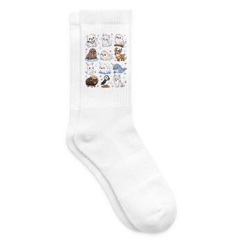 Kawaii Polartiere | Arktis & Winter - Tennissocken - Weiß - Rechts