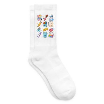 Kawaii Malen | Kunst & Zeichnen - Tennissocken - Weiß - Rechts