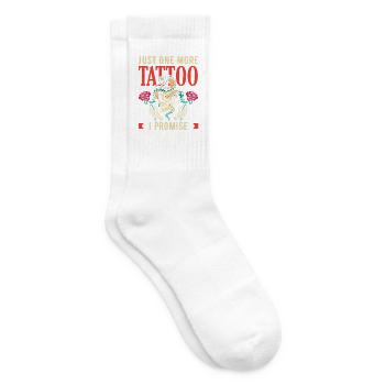 Just One More Tattoo I Promise Lustig Tätowierer - Tennissocken - Weiß - Rechts