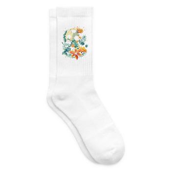 Fußball Grafik - Tennissocken - Weiß - Rechts