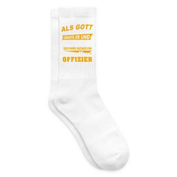 Offizier Sprüche - Tennissocken - Weiß - Rechts