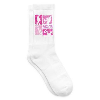 Vintage Saxophon Spieler Für Saxophonisten - Tennissocken - Weiß - Rechts