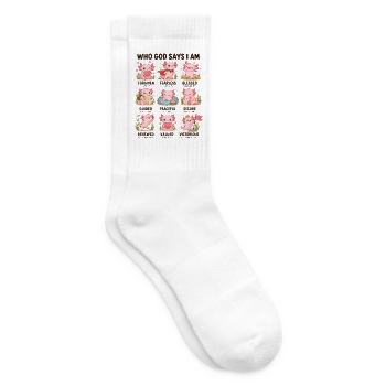  Von Wem Gott Sagt, Dass Ich Ein Elefant Bin? - Tennissocken - Weiß - Rechts