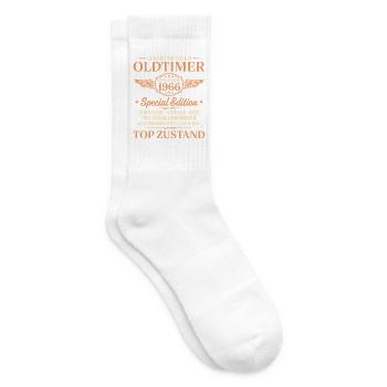 Baujahr 1966 Einzigartiger Oldtimer 60. Geburtstag - Tennissocken - Weiß - Rechts