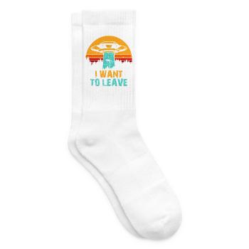 UFO, das ich verlassen möchte - Tennissocken - Weiß - Rechts