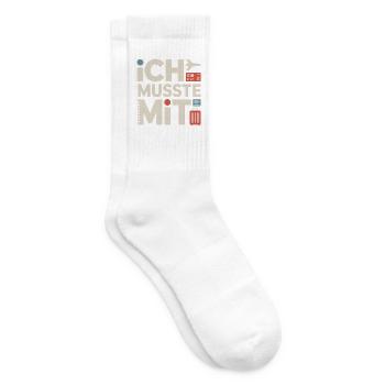Ich Musste Mit Männertour Familienfeier Party JGA - Tennissocken - Weiß - Rechts