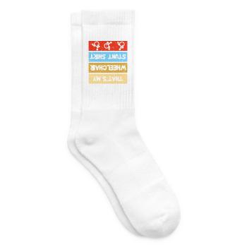 Wheelchair Stunt Rollstuhlfahrer - Tennissocken - Weiß - Rechts