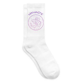 Namaste Om  - Tennissocken - Weiß - Rechts