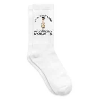 Bachelortitel Lama mit Abschluss Studium - Tennissocken - Weiß - Rechts