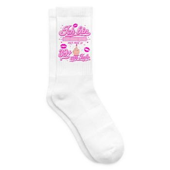 40. Geburtstag Frau 39 Plus Lustiger Spruch - Tennissocken - Weiß - Rechts