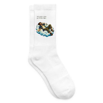 Wer loslässt, kann auf Wolken liegen - Tennissocken - Weiß - Rechts