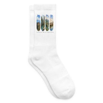 Nordmazedonien Travel – Ohridsee & Natur Motiv - Tennissocken - Weiß - Rechts