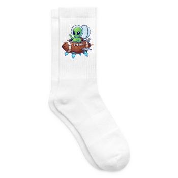 Football UFO Alien - Tennissocken - Weiß - Rechts
