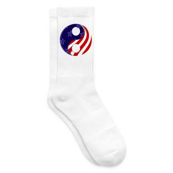 Qigong Qi Gong Tai Chi Chigong Amerika USA - Tennissocken - Weiß - Rechts