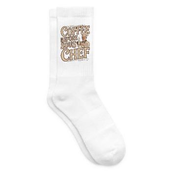 Sous Chef Coffee Before Culinary Arts Coffee Lover - Tennissocken - Weiß - Rechts