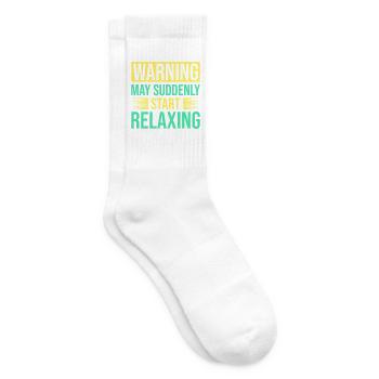 Yoga May Suddenly Start Relaxing Funny Yoga - Tennissocken - Weiß - Rechts