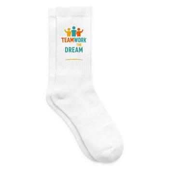 Teamarbeit lässt den Traum wahr werden - Tennissocken - Weiß - Rechts
