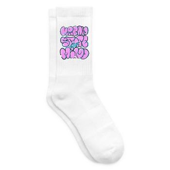 Urban State of Mind | Graffiti Bubble Letter - Tennissocken - Weiß - Rechts