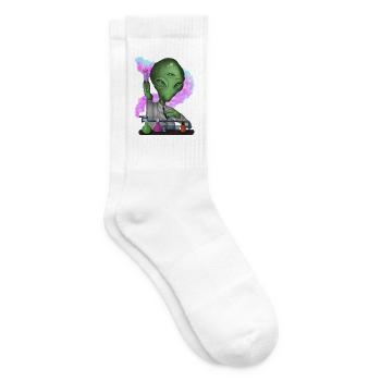 Alien-Wissenschaft im Labor Lustige Science-Fiction-Chemie - Tennissocken - Weiß - Rechts
