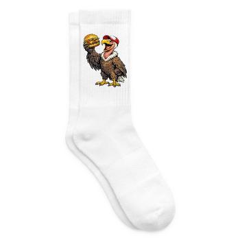 Geier mit Hamburger - Tennissocken - Weiß - Rechts