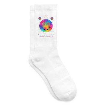Trippy Batik-Hippie-Rave-Techno - Tennissocken - Weiß - Rechts