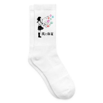 Mahjong Mädchen Japanisches Design - Tennissocken - Weiß - Rechts