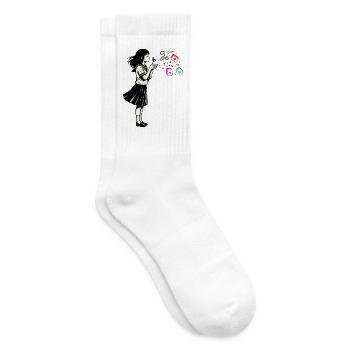 Mahjong Mädchen Japanisches Design - Tennissocken - Weiß - Rechts