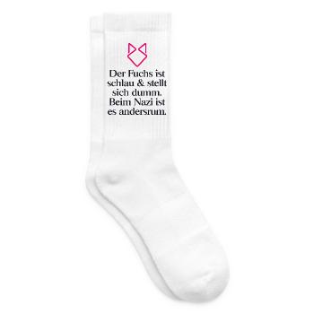 FCK AFD - Zeichen setzen gegen Rechts! NOAFD - Tennissocken - Weiß - Rechts