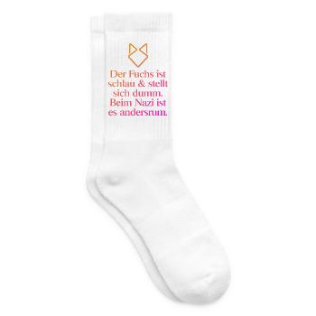 Zeichen setzen gegen Rechts! NOAFD - Tennissocken - Weiß - Rechts