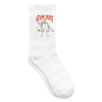 Gym Rat Lustiges Bodybuilder-Gewichtheben-Workout - Tennissocken - Weiß - Rechts