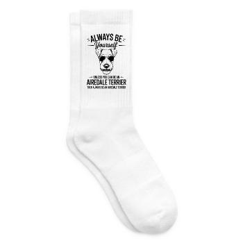 Airedale Terrier Spruch Airedale Terrier Geschenk  - Tennissocken - Weiß - Rechts