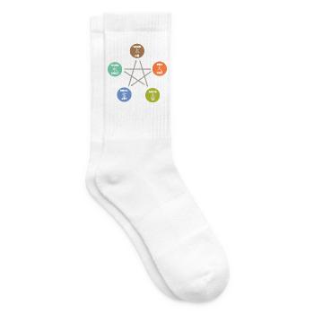 Qigong Qi Gong Tai Chi Chigong - Tennissocken - Weiß - Rechts
