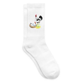 Huhn Hühner Geflügel Landwirt Ei Haustier - Tennissocken - Weiß - Rechts