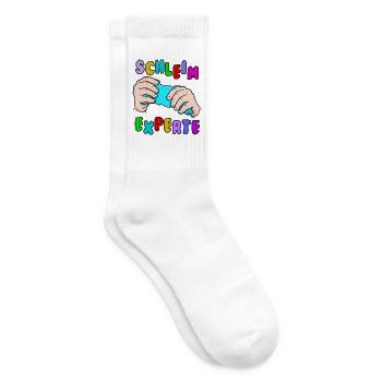 Slime Geschenk Kinder Schleim basteln lustig - Tennissocken - Weiß - Rechts