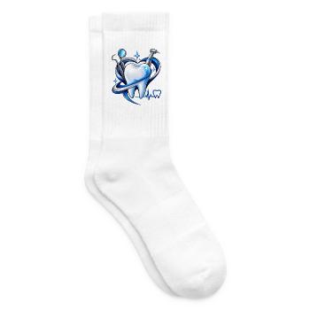 Zahnherz Dental Kraft - Tennissocken - Weiß - Rechts