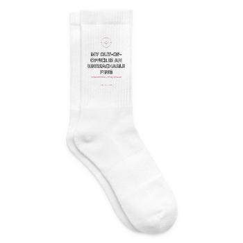 Out Of Office: Unreachable Ping · helle Kleidung - Tennissocken - Weiß - Rechts