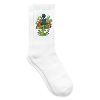 Trippy Festival-Hippie-Pilz-Batik - Tennissocken - Weiß - Rechts