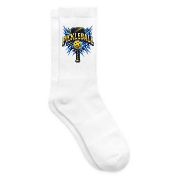 Pickleball Leidenschaft Hobby Racketsport - Tennissocken - Weiß - Rechts
