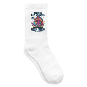 Entdecke New Horizons Trippy Mushroom Rave - Tennissocken - Weiß - Rechts