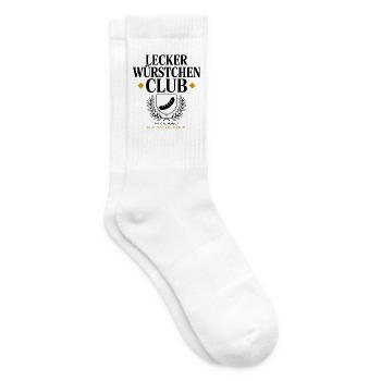 Würstchen Club Bratwurst Grillen JGA Grillmeister - Tennissocken - Weiß - Rechts