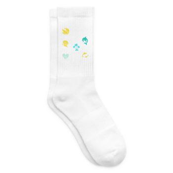 Tropische Insel Südsee - Tennissocken - Weiß - Rechts