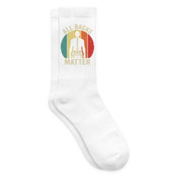Alle Rücken sind wichtig Retro-Wirbelsäulen-Chiropraktiker - Tennissocken - Weiß - Rechts
