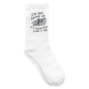 Ich gebe nicht auf, es heißt Sisu. Schau es dir an. - Tennissocken - Weiß - Rechts