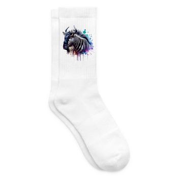 Gnu Motiv - Tennissocken - Weiß - Rechts