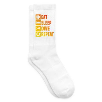 Geschenkidee für eine Tauch-Fanin mit Scuba Diving - Tennissocken - Weiß - Rechts