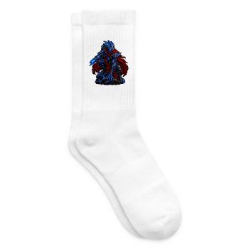 Kristall Alien – Futuristisches Sci-Fi Monster - Tennissocken - Weiß - Rechts
