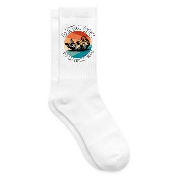 Lustige Devon Rex Sprüche - Tennissocken - Weiß - Rechts