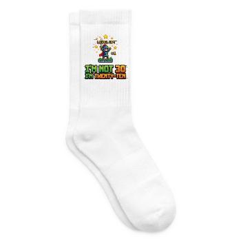 I'm not 30 Im 20 Ten Birthday - Tennissocken - Weiß - Rechts