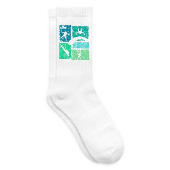 Fallschirmspringer Collage Fallschirm Extremsport - Tennissocken - Weiß - Rechts